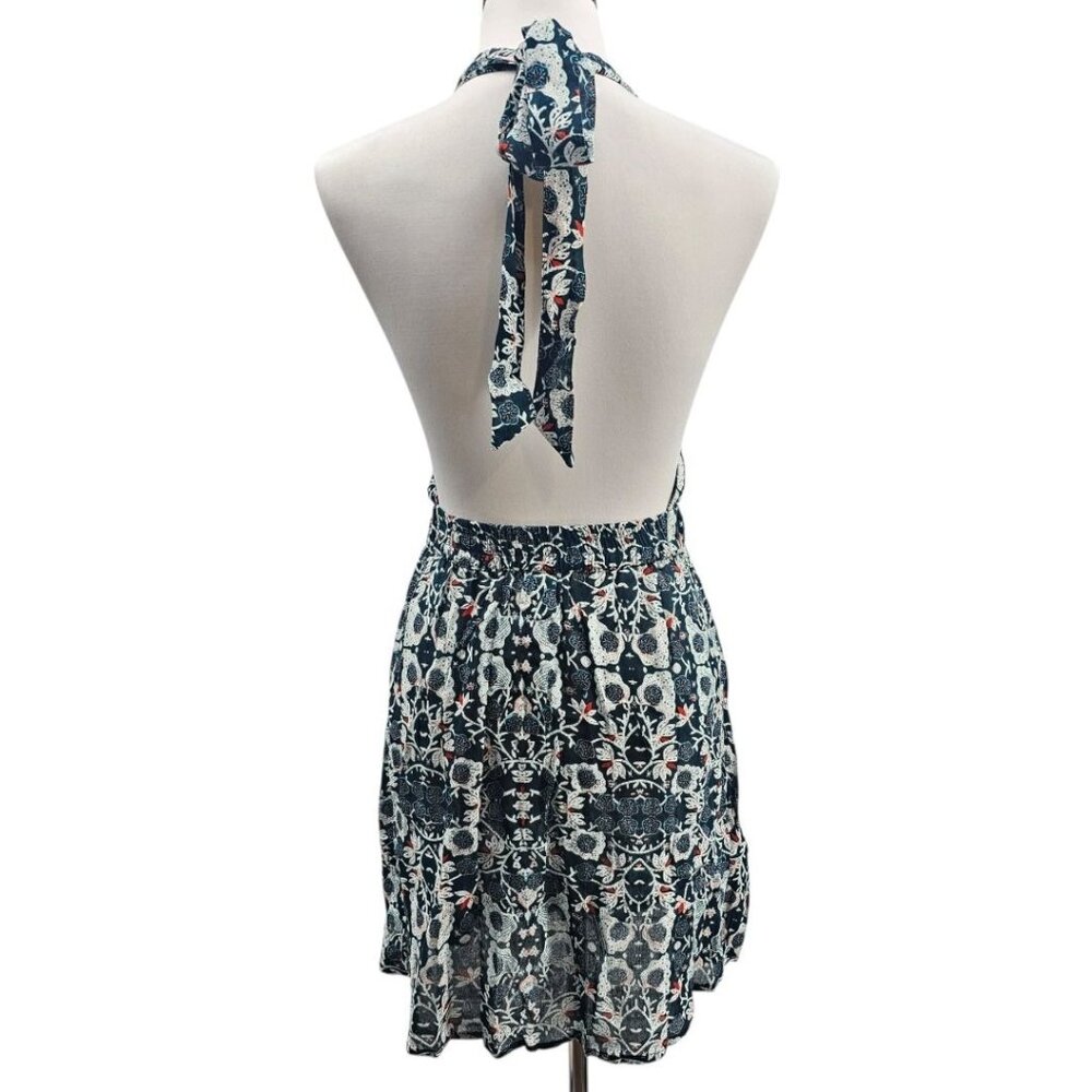 Raga Womens L Blue Cora Wrap Halter Dress - Picture 7 of 16